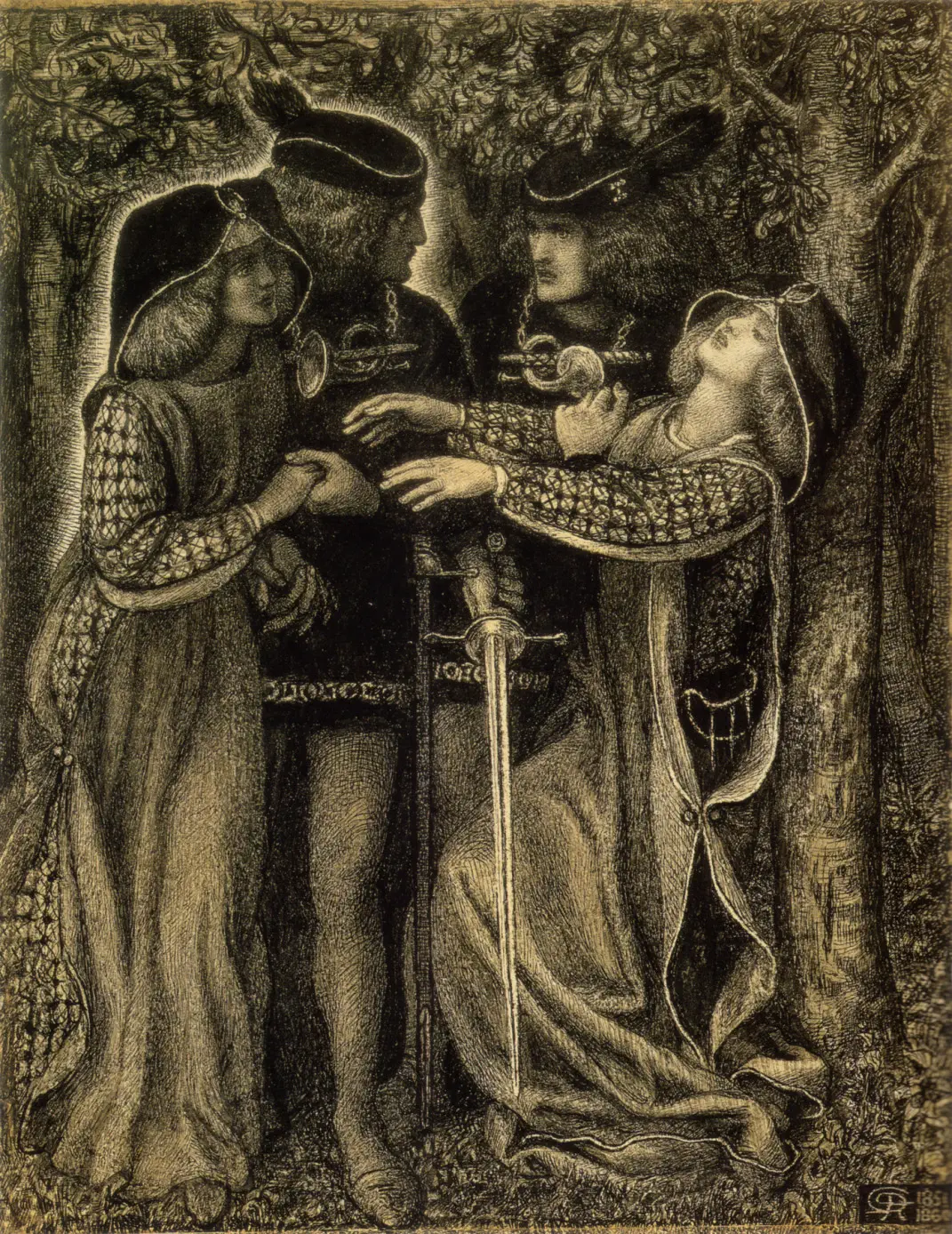 Doppelgänger (Dante Gabriel Rosetti) etwa 1851