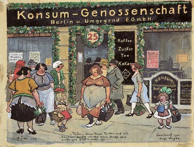 Konsum-Genossenschaft (Zille 1924)