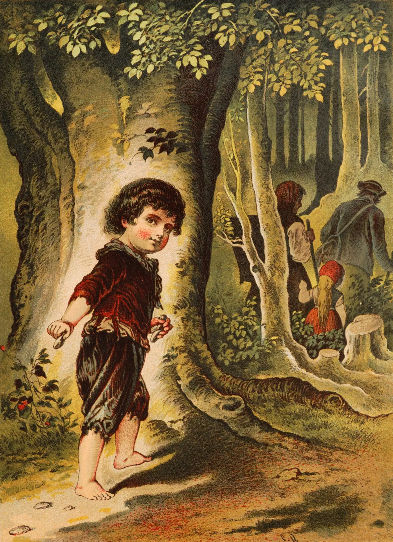 Hänsel u. Gretel (in Mein erstes Märchenbuch, Verlag Wilh. Effenberger, Stuttgart) Ende 19th Jhd.