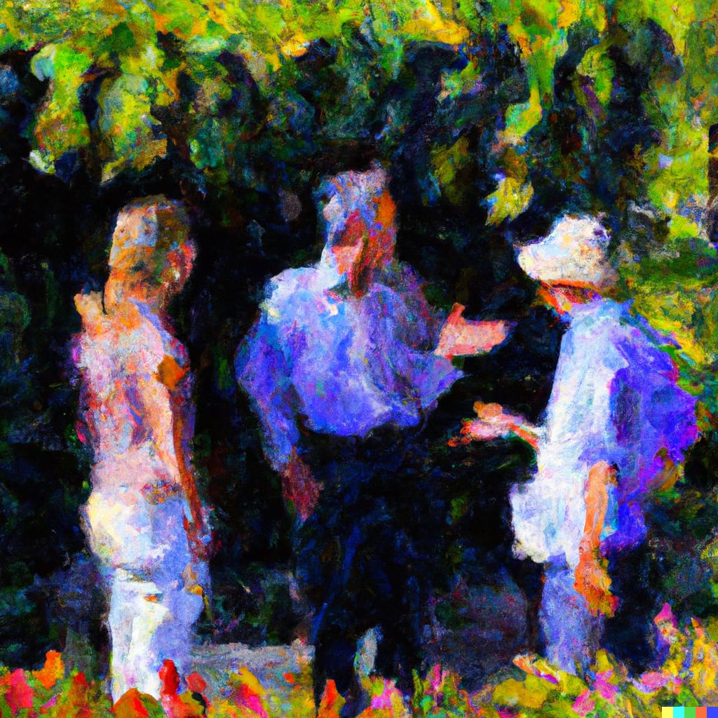 "Du ahnst es nicht!" Impresionistisches Artefakt erstellt von HAWE in OpenAI1 12(2022