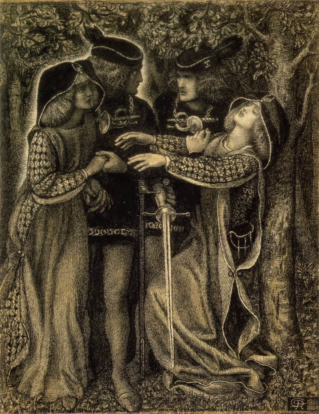 Doppelgänger (Dante Gabriel Rosetti) etwa 1851